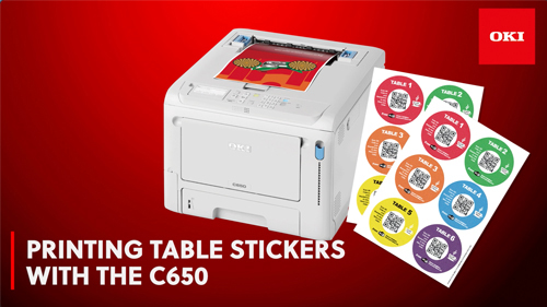 Printing Table Stickers With The OKI C650